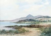 DUNDRUM BAY AND THE MOURNES by William Cunningham at Ross's Online Art Auctions