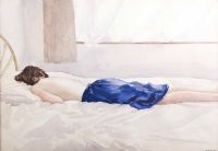 THE BLUE SKIRT by Joe Dunne RHA at Ross's Online Art Auctions