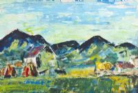 FARMSTEAD IN THE MOURNES by Eithne Mulholland at Ross's Online Art Auctions