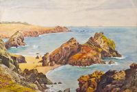 ROCKY SHORE by John Carey at Ross's Online Art Auctions
