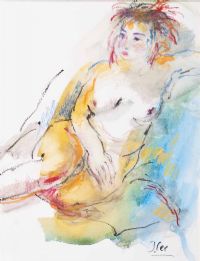 PUNK HAIRED NUDE by Judith Lee at Ross's Online Art Auctions
