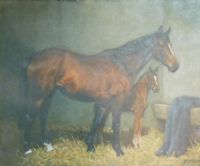MARE & FOAL by John Snee at Ross's Online Art Auctions