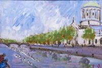 BOAT RACE ON THE LIFFEY by Marie Carroll at Ross's Online Art Auctions