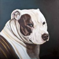 STAFFORDSHIRE BULL TERRIER by Colin  McKeown at Ross's Online Art Auctions