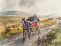 BRINGING IN THE TURF by Donal McNaughton at Ross's Online Art Auctions