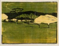 GREEN LANDSCAPE by Alice Goldin at Ross's Online Art Auctions