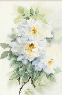 WHITE ROSE by Shirley Harrell at Ross's Online Art Auctions