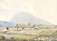 SLIEVEMORE, ACHILL ISLAND by Theo J. Gracey RUA at Ross's Online Art Auctions