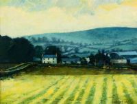 FARM BUILDING by Gerald Bradley at Ross's Online Art Auctions
