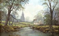 DRUMBEG PARISH CHURCH, THE LAGAN by Denis Thornton at Ross's Online Art Auctions