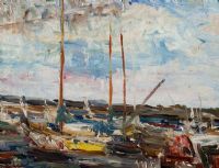 LEIGH ON SEA by Ronald Ossary Dunlop RA at Ross's Online Art Auctions
