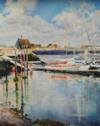 YACHT IN HOWTH by Tetyana Tsaryk at Ross's Online Art Auctions