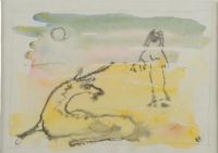 YELLOW UNICORN by John Kingerlee at Ross's Online Art Auctions