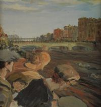SWIMMING RACE, THE LIFFEY by After Jack B. Yeats RHA at Ross's Online Art Auctions