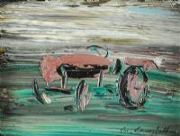DAVID BROWN TRACTOR by Con Campbell at Ross's Online Art Auctions