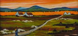 AN EVENING STROLL by Olive Duffy at Ross's Online Art Auctions