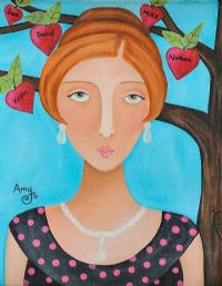TREE OF HEARTS by Amy Jo Hill at Ross's Online Art Auctions