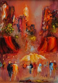 CITY AFTERGLOW by Carol Ann Waldron at Ross's Online Art Auctions
