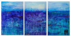 GESSO ON LOVE, Acrylic on Canvas (Triptych) by Liam De Frinse at Ross's Online Art Auctions