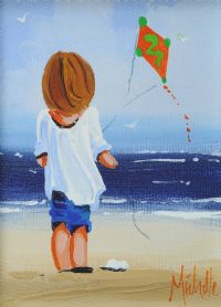 BOY & KITE by Michelle Carlin at Ross's Online Art Auctions