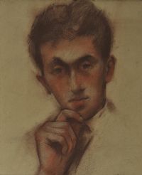 MALE PORTRAIT by Irish School at Ross's Online Art Auctions