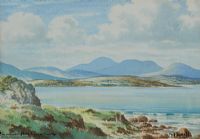 INISHOWEN HILLS, LOUGH SWILLY by George Farrell at Ross's Online Art Auctions