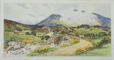 THE MOURNES FROM SHIMNA BRIDGE by Robert Cresswell Boak ARCA at Ross's Online Art Auctions