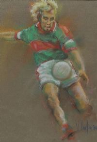 GAELIC FOOTBALLER by Vittorio Cirefice at Ross's Online Art Auctions