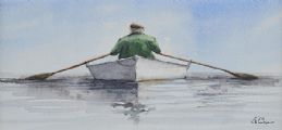 MAN IN A BOAT by Lawrence Chambers at Ross's Online Art Auctions