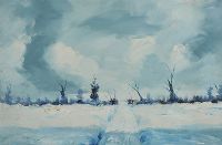 PATH THROUGH THE SNOW by Liam Blake at Ross's Online Art Auctions