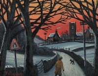 NEAR THE VILLAGE by James Downie at Ross's Online Art Auctions