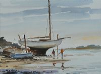 AT THE WATER'S EDGE, STRANGFORD LOUGH by Alan Beers at Ross's Online Art Auctions