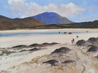 BEACH NEAR CREESLOUGH by Hugh McIlfatrick at Ross's Online Art Auctions