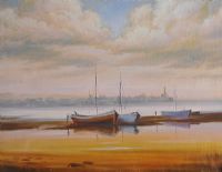 FISHING BOATS by Vasilino at Ross's Online Art Auctions