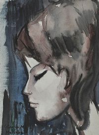 HEAD STUDY, GIRL by Gladys Maccabe HRUA at Ross's Online Art Auctions