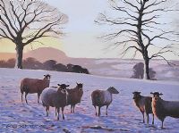 SHEEP IN WINTER, NEAR SLEMISH by Gregory Moore at Ross's Online Art Auctions
