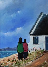 COTTAGE BY THE SEA by Eileen Gallagher at Ross's Online Art Auctions