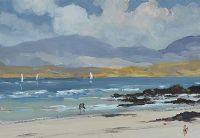 PADDLING, DONEGAL by Hugh McIlfatrick at Ross's Online Art Auctions