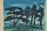 LANDSCAPE & TREES by Basil Blackshaw HRHA HRUA at Ross's Online Art Auctions