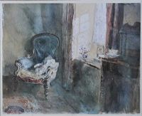 CHAIR BY THE WINDOW by Keith Andrews at Ross's Online Art Auctions