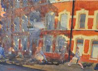 BEDFORD STREET STRIDE by Dan Dowling at Ross's Online Art Auctions