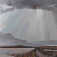 RAIN SHOWERS OVER THE LOUGH by Liam Blake at Ross's Online Art Auctions