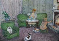 AFTERNOON TEA by Phyllis Leopold RUA at Ross's Online Art Auctions
