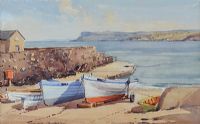 THE PIER, BALLYCASTLE by Samuel McLarnon UWS at Ross's Online Art Auctions