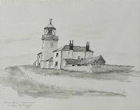 CALDEY ISLAND LIGHTHOUSE by Kenneth King at Ross's Online Art Auctions