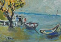 BY THE LAKE by Unknown at Ross's Online Art Auctions