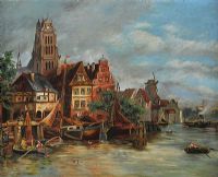 RIVERSIDE by Dutch School at Ross's Online Art Auctions
