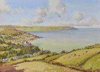 GLENARM FROM THE HILLS by Samuel McLarnon UWS at Ross's Online Art Auctions