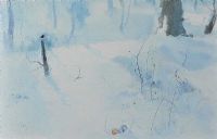 THE BLACKBIRD IN THE SNOW by Tom Carr HRHA HRUA at Ross's Online Art Auctions
