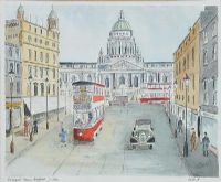 DONEGALL PLACE, BELFAST by Alex Kenning at Ross's Online Art Auctions